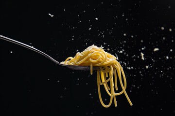 pasta on fork