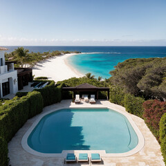 Luxury beach and pool