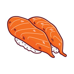 salmon sushi illustration