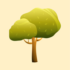 Vector illustration of a tree in a background
