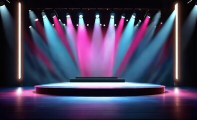 Theater stage light background with spot