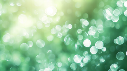 Obraz premium White Bokeh on Green