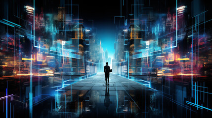 Fototapeta premium Technology background design