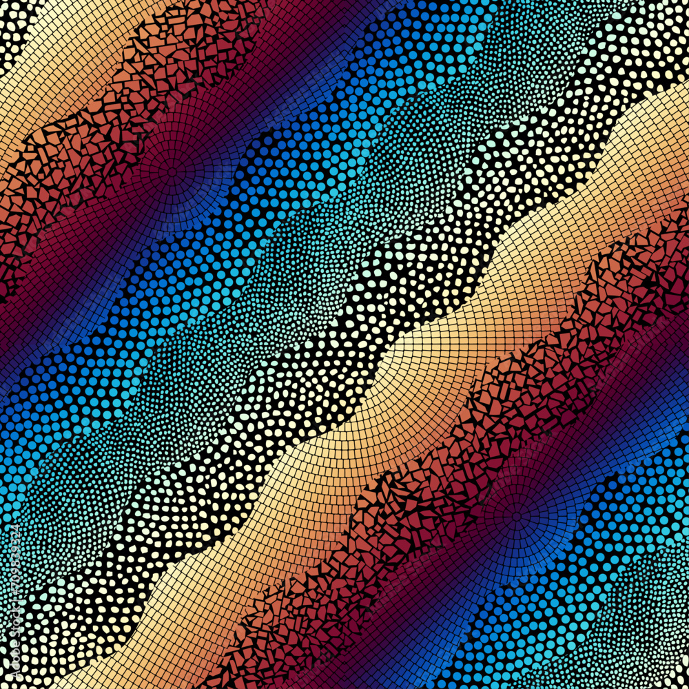 Aufkleber vector seamless mosaic art pattern. art background.