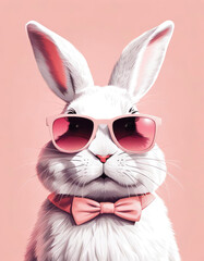 Cool looking easter bunny with sunglasses