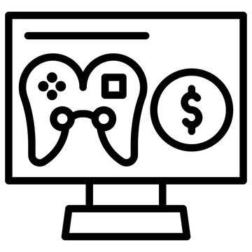 In-Game Transactions icon vector image. Can be used for Gaming Ecommerce.