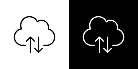 シンプルなクラウドサービスアイコン