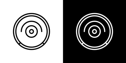 シンプルなロボット掃除機アイコン