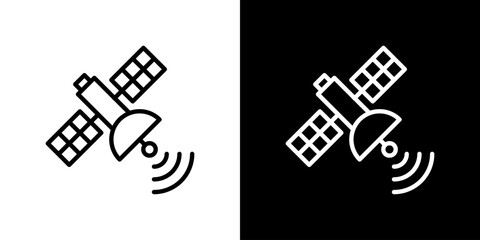 シンプルな人工衛星アイコン © WAWAWA