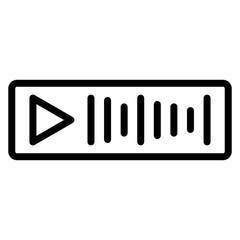 Sound Clips icon vector image. Can be used for Crowdfunding.
