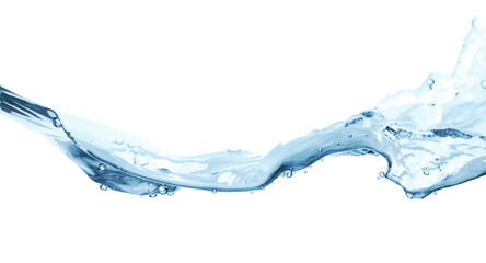 Water wave isolated on a white background close-up, clean drinking water concept - 709843560