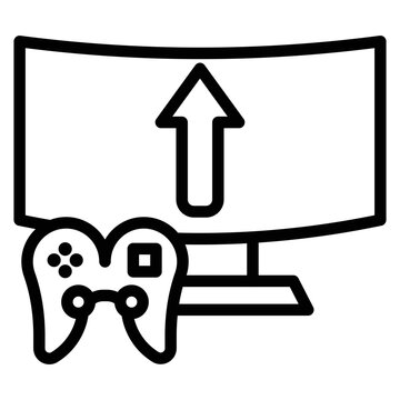 Game Publishing icon vector image. Can be used for Game Development.