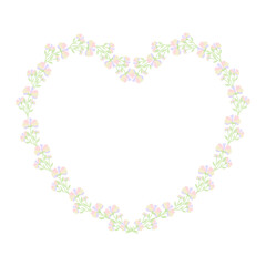 flower frame Heart Shape