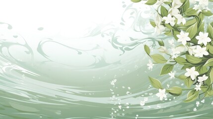 Spring in Bloom. Abstract Liquid Background.