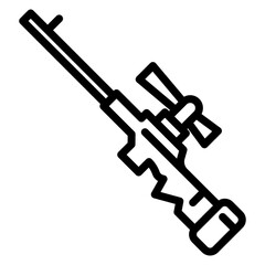 Sniper Rifle icon vector image. Can be used for Battle Royale.