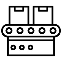Conveyor Belt icon vector image. Can be used for Industry.