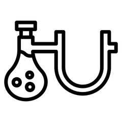 U Tube icon vector image. Can be used for Science.