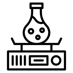 Magnetic Stirrer icon vector image. Can be used for Science.