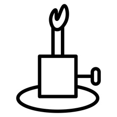 Bunsen Burner icon vector image. Can be used for Science.