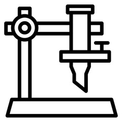 Burette icon vector image. Can be used for Science.