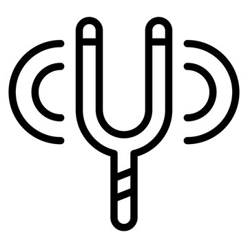 Tuning Fork icon vector image. Can be used for Science.