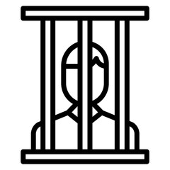 Prisoner icon vector image. Can be used for Prison.