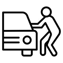 Car Theft icon vector image. Can be used for Prison.