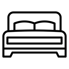 Bed icon vector image. Can be used for Luxury.