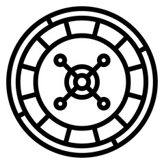 Obraz premium Lottery Wheel icon vector image. Can be used for Casino.