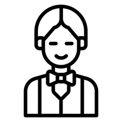 Male Croupier icon vector image. Can be used for Casino.