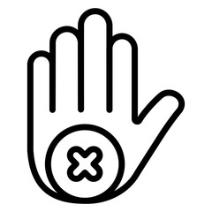 Self Exclusion icon vector image. Can be used for Casino.