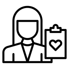 Counselor Female icon vector image. Can be used for Psychology.