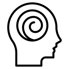 Hallucinations icon vector image. Can be used for Psychology.