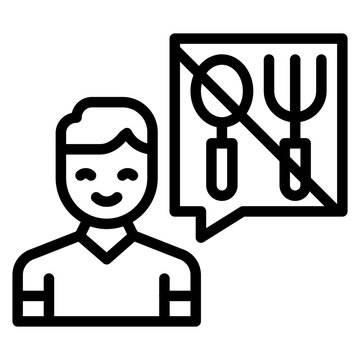 Eating Disorders icon vector image. Can be used for Psychology.