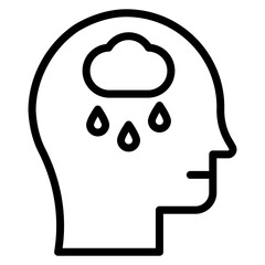 Psychotic Disorders icon vector image. Can be used for Psychology.
