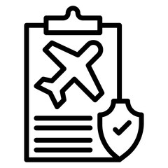 Travel Insurance icon vector image. Can be used for Adventure.