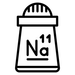 Sodium icon vector image. Can be used for Nutrition.