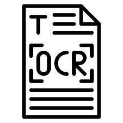 Handwritten Ocr icon vector image. Can be used for Printing.