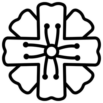 Blossom icon vector image. Can be used for Carnival.