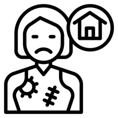 Homeless icon vector image. Can be used for Homeless.