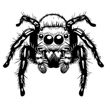 jumping spider vector illustration