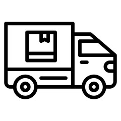 Delivery Truck icon vector image. Can be used for Supply Chain.
