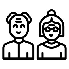 Grandparents icon vector image. Can be used for Child Adoption.