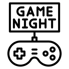 Game Night icon vector image. Can be used for Child Adoption.