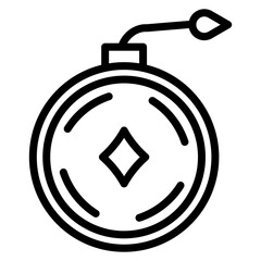 Bomb icon vector image. Can be used for Shooting.