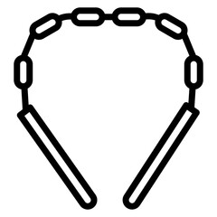 Nunchaku icon vector image. Can be used for Shooting.