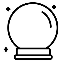 Crystal Ball icon vector image. Can be used for Fairytale.