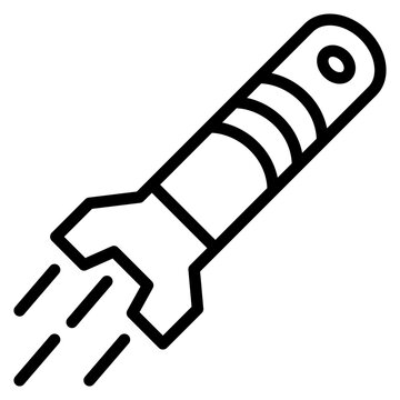 recommend clip art: Torpedo icon vector image. Can be used for Shooting.