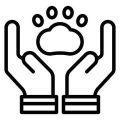 Adoption icon vector image. Can be used for Veterinary.