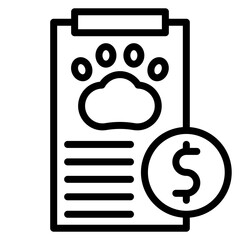 Vet Prices icon vector image. Can be used for Veterinary.